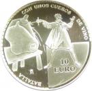 10 Euro - Juan Carlos I (Don Quixote - Wine leathers)