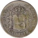 1 Peseta - Alfonso XII (1st portrait)