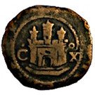 2 Maravedis (low grade billon; latin legend)