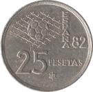 25 Pesetas - Juan Carlos I (1982 FIFA World Cup)