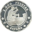 2000 Pesetas (Hammer minting)