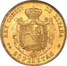 20 Pesetas - Alfonso XIII (2nd portrait)