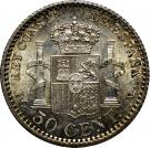 50 Centimos - Alfonso XIII (4th portrait)