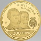 200 Euro - Juan Carlos I (Wedding of Prince Felipe and Letizia)