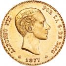 25 Pesetas - Alfonso XII (2nd portrait)