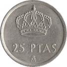 25 Pesetas -  Juan Carlos I (with mintmark)