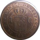 1 Centimo - Alfonso XIII (5th portrait)