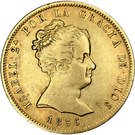 80 Reales de vellon - Isabel II (DIOS)