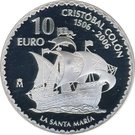 10 Euro - Juan Carlos I (Columbus - La Santa María)