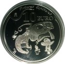 10 Euro - Juan Carlos I (Miró - Personajes y pájaros con un perro)