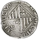 2 Reales - Felipe II (value in reverse)