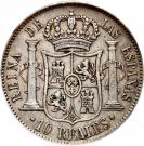 10 Reales - Isabel II