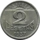2 Pesetas (Asturias and Leon)
