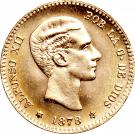 10 Pesetas - Alfonso XII (2nd portrait)
