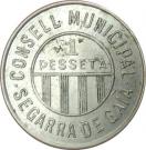 1 Peseta (Segarra de Gaia; copper-nickel)
