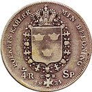 ¼ Riksdaler Specie - Carl XIV Johan