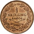 ⅓ Skilling Banco - Carl XIV Johan