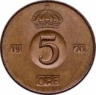 5 Öre - Gustaf VI Adolf