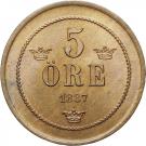 5 Öre - Oscar II (small letters)