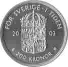 200 Kronor - Carl XVI Gustaf (30 years of Reign)