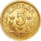 5 Kronor - Oscar II