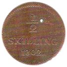 ½ Skilling Riksgälds - Gustav IV Adolf