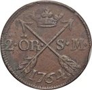 2 Öre Silvermynt  - Adolf Fredrik