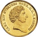 1 Dukat - Carl XIV Johan (Type 2; lighter)