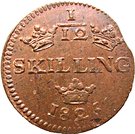1/12 Skilling - Carl XIV Johan