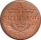 ½ Skilling - Carl XIV Johan