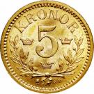5 Kronor - Oscar II