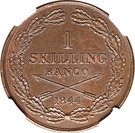 1 Skilling Banco - Oscar I (large head)