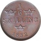 ⅙ Skilling - Carl XIV Johan (Type 1)