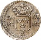 2 Öre Kopparmynt - Karl XI
