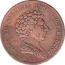 ⅙ Skilling - Carl XIV Johan (Type 2; smooth border)