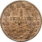 ⅔ Skilling Banco - Carl XIV Johan