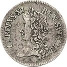 2 Mark - Karl XI (Roman number; smaller bust)