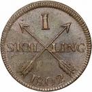 1 Skilling - Gustav IV Adolf (Stockholm mint)