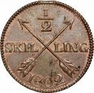½ Skilling - Gustav IV Adolf (Avesta mint)