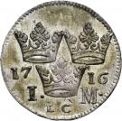 1 Mark - Karl XII (Type II)