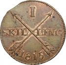1 Skilling - Carl XIII