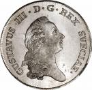 ⅓ Riksdaler / 1 Daler Silvermynt - Gustav III