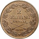 2 Skilling Banco - Carl XIV Johan