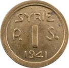 1 Ghirsh / Piastre (WW2 War Coinage; Pattern)