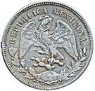 1 Pataca, from México with countermark "Christo Cross"