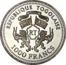 1000 Francs CFA (World Cup Soccer - Bern 1954)