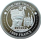 1000 Francs CFA (Chinese Year of the Monkey)