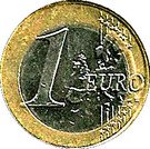 1 Euro - Albert II (2nd map, 2nd type, 2nd portrait)