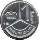 1 Franc - Baudouin I (French text)