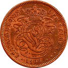 2 Centimes - Léopold II (Dutch text)